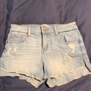 Mid rise jean shorts